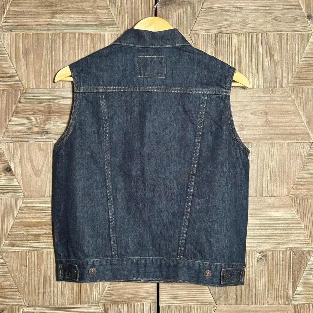 Levi Strauss & Co. Kids Blue Denim Button Down Vest Size M 10-12Yrs Streetwear - Picture 3 of 4
